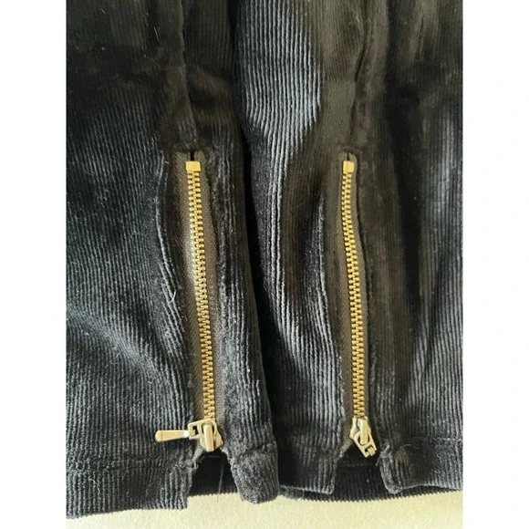 Susan Graver Regular Knit Corduroy Straight Leg Pull-On Pants BLACK SIZE S NWOT - Picture 5 of 9